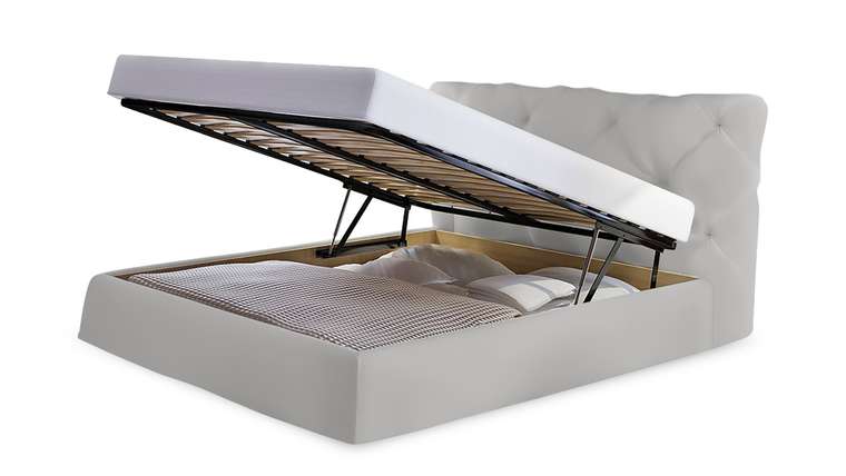 Кровать Тесей 140х200 серого цвета