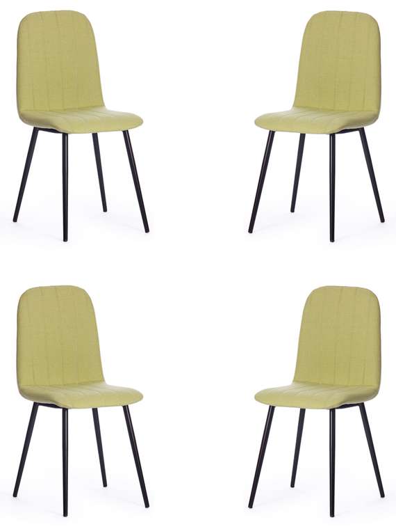 Набор из четырех стульев ARC фисташкового цвета