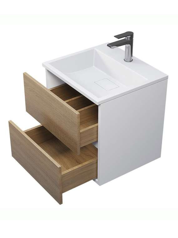 Тумба под раковину Barsa 50 бело-бежевого цвета