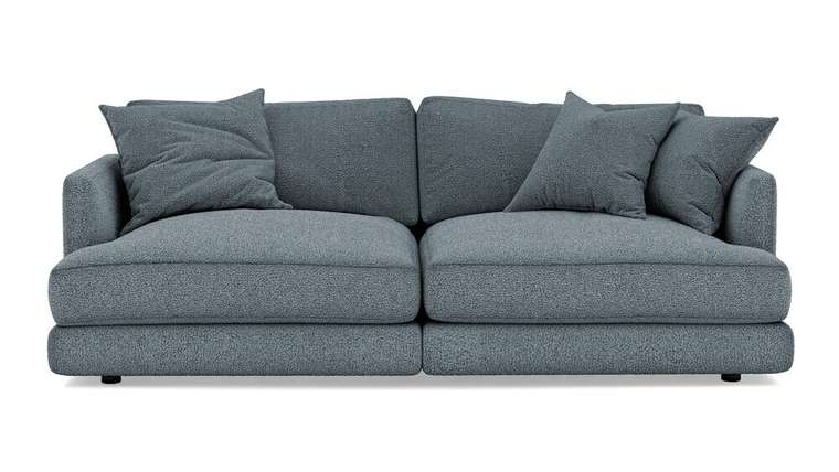 Прямой диван-кровать Ибица серого цвета