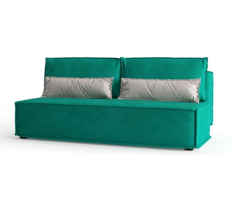 Диван-кровать Ли Рой Лайт в обивке из велюра бирюзового цвета
