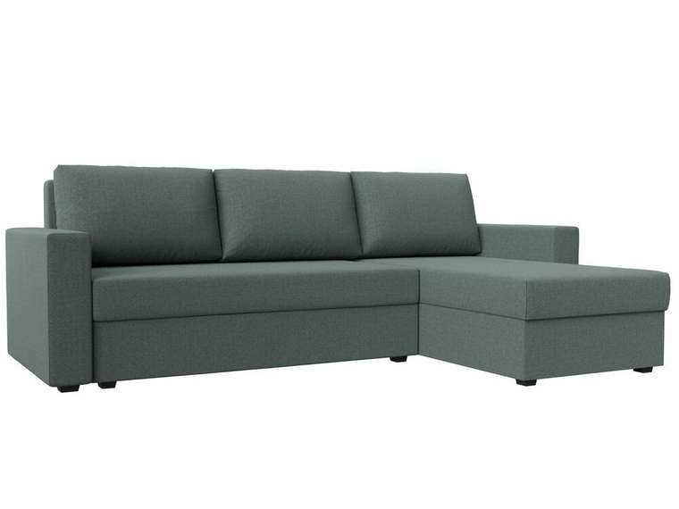 Угловой диван-кровать Траумберг Лайт серого цвета правый угол