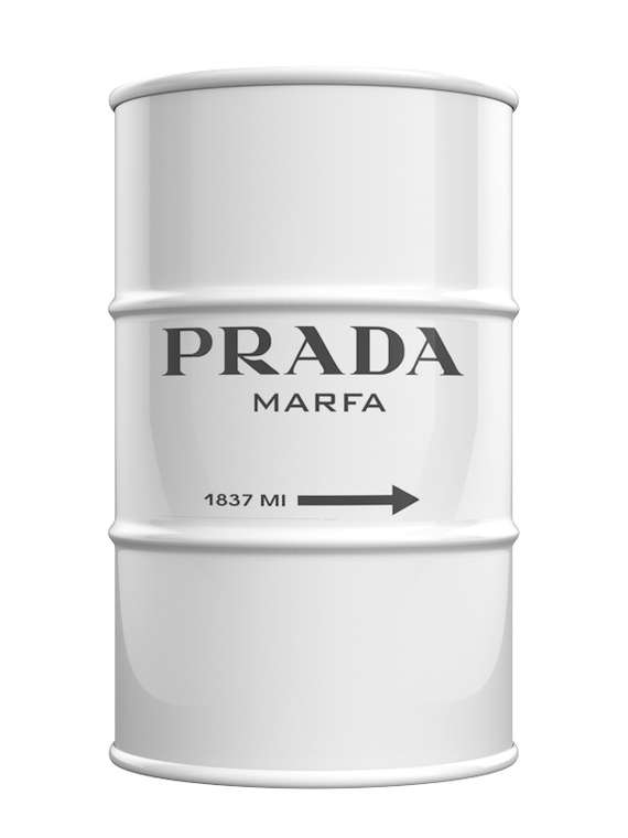 Тумба для хранения-бочка Prada белого цвета