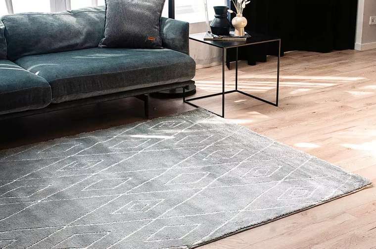 Ковер Ecotouch 160x230 серого цвета