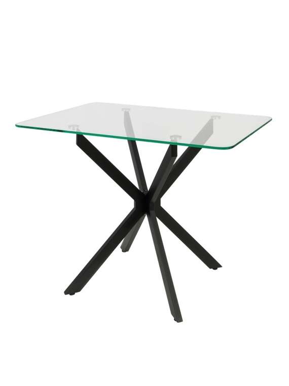 Стол обеденный Zenon 90х60 со стеклянной столешницей