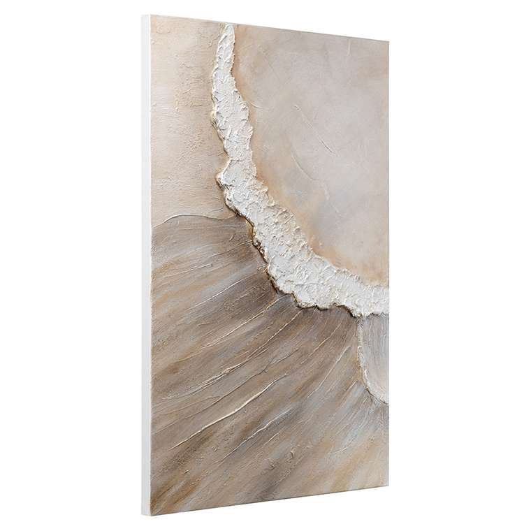 Панно декоративное Waves 60х90 бежевого цвета