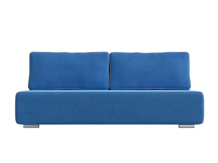 Прямой диван-кровать Уно голубого цвета