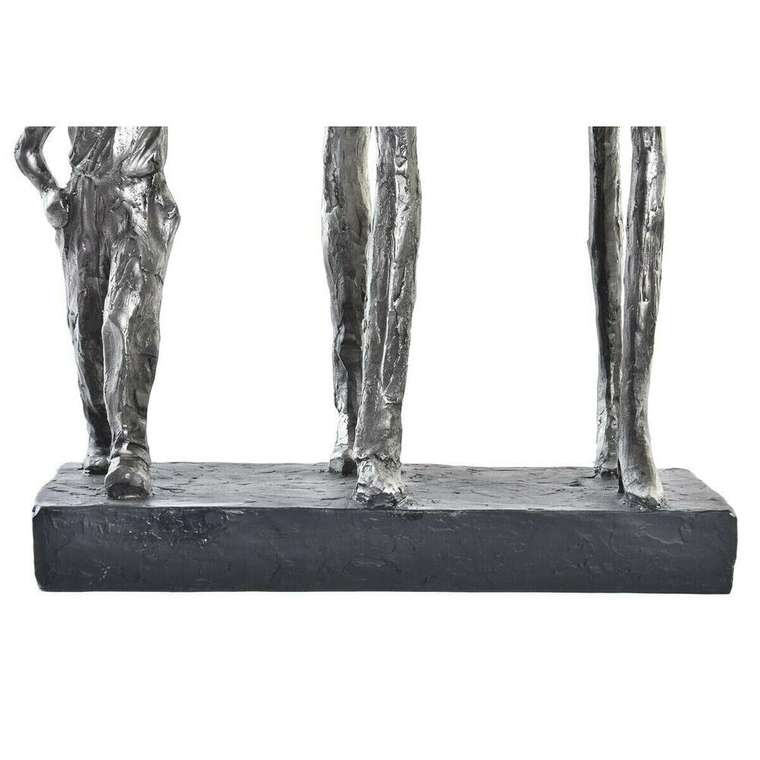 Декоративная фигура Серебристый Чёрный Смола современный Семья (26 x 11,5 x 41,5 cm)