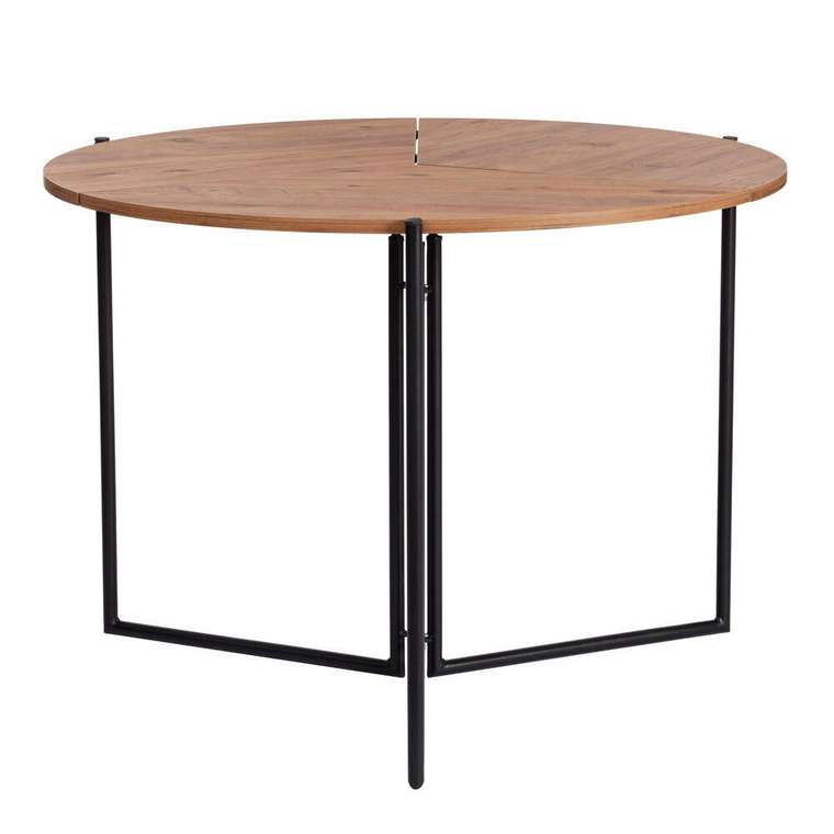 Обеденный складывающийся стол Yoop черно-бежевого цвета
