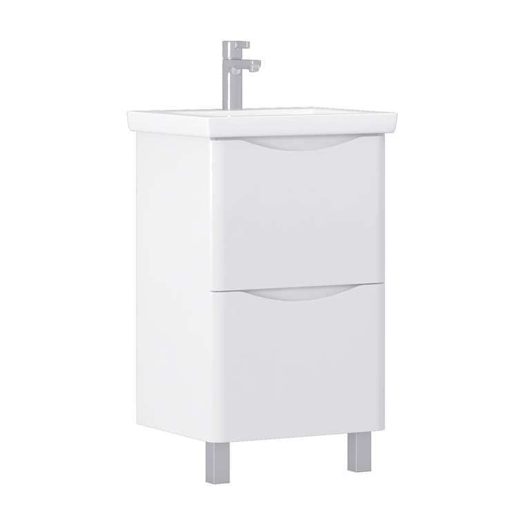 Тумба под раковину Glem 50 белого цвета