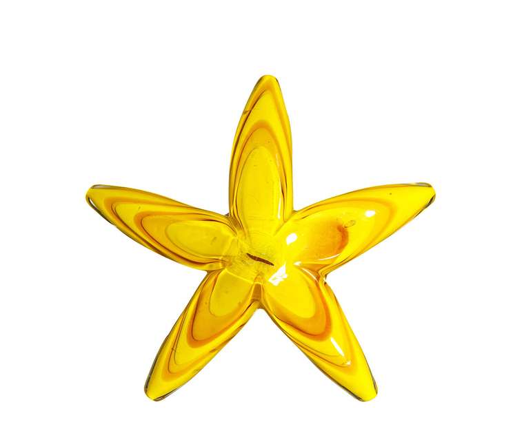 Декор Звезда желтого цвета