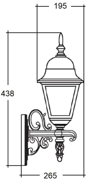 Настенный фонарь уличный IP44 Oasis Light QUADRO M 79901M/08 Bl