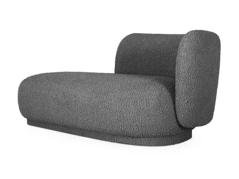 Кушетка-диван Lucca серого цвета правая