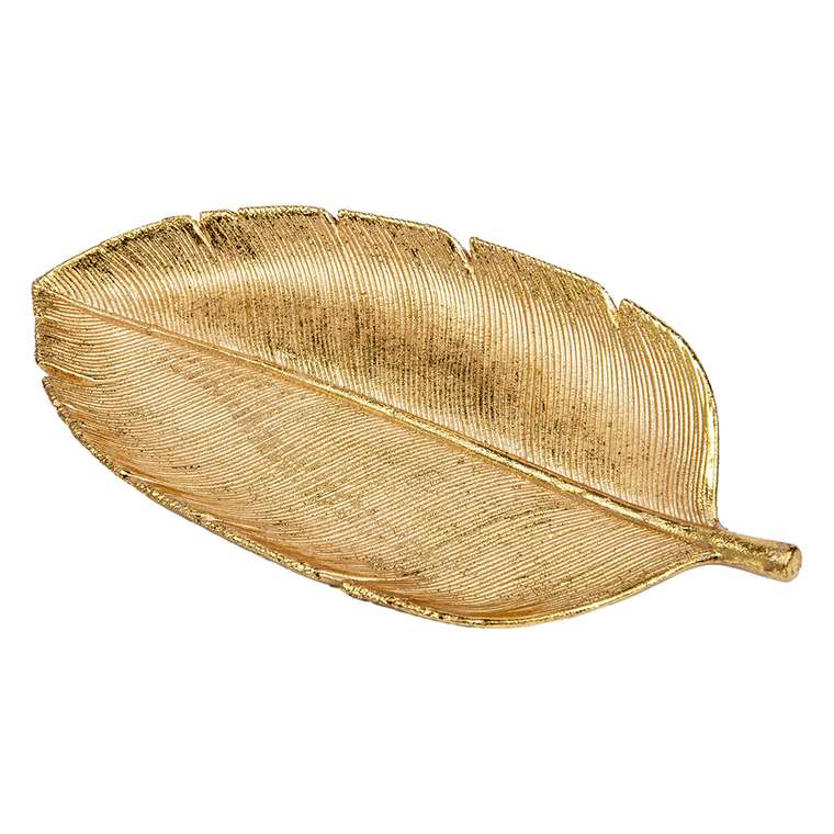 Блюдо Пальмовый лист золотого цвета