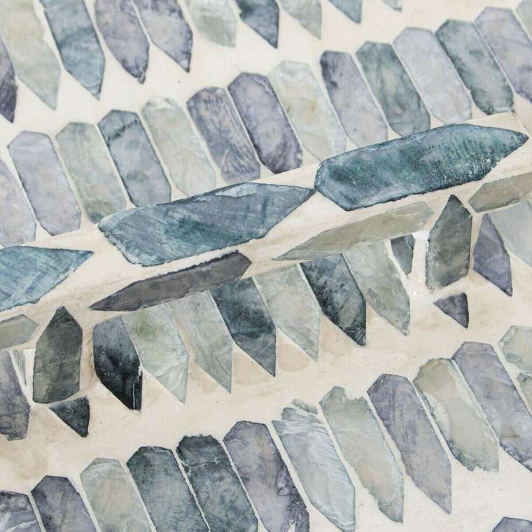 Шкатулка Разноцветный ротанг Перламутр 16 x 7 x 16 cm