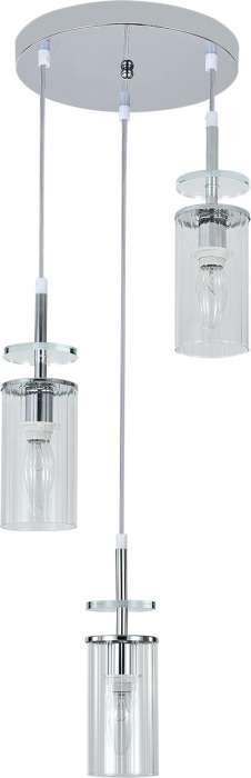 Подвесной светильник Escada Avolto 10191/3 Chrome 3x40Вт E14, металл/стекло, хром