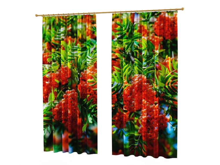 Стильные фотошторы: Рябина