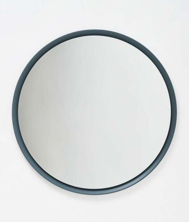 Настенное круглое зеркало Special B в серой раме