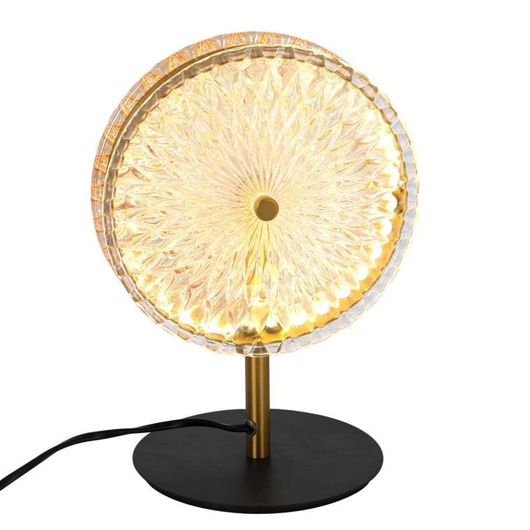 настольная лампа Slik бронзовый металл, стекло LED*8W, 550LM, 4000K, included, switch