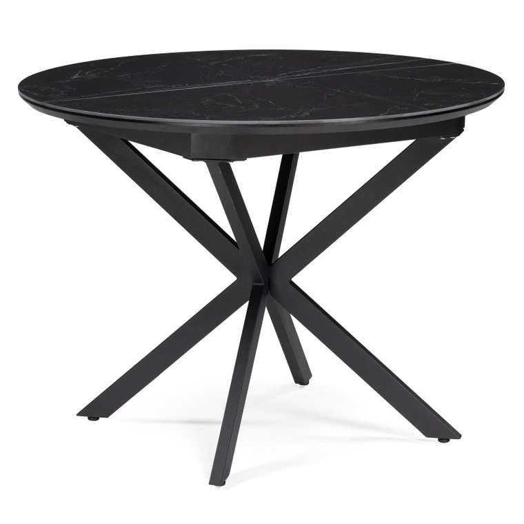 Раздвижной обеденный стол Сигел черного цвета