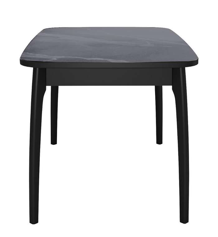 Раздвижной обеденный стол DikLine MK15 серо-черного цвета