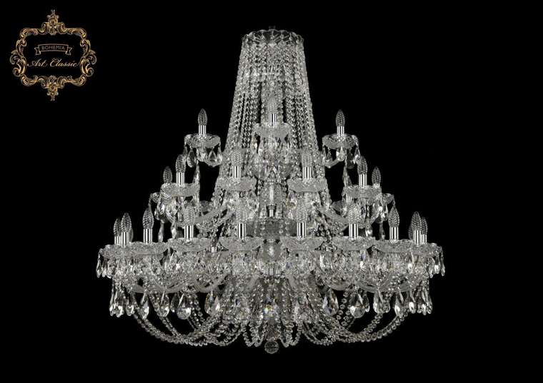 Хрустальная подвесная люстра Art Classic 44501 11.21.20+10+5.400.3d.Cr.Sp подсвечник