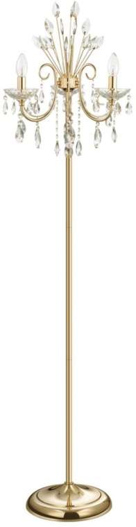 Торшер с цоколем e14 хрустальный Odeon Light Versia 4977/3F подсвечник с подвесками