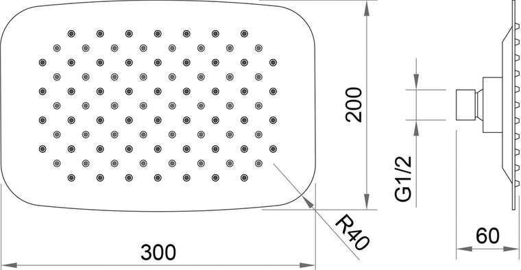 Верхний душ VENTAS
