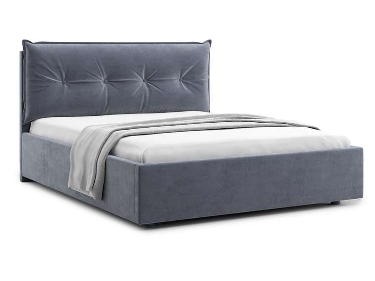 Кровать Cedrino 120х200 серого цвета с подъемным механизмом