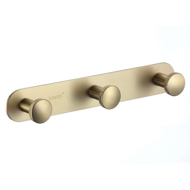 Планка с крючками Savol S-002173C, матовое золото