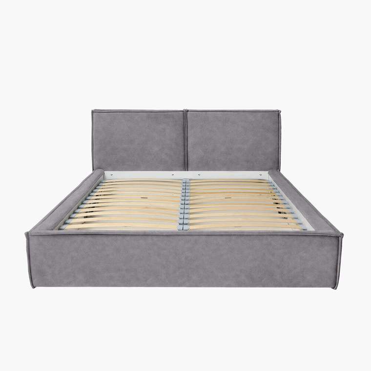 Кровать Majestic Loft 160х200 V темно-серого цвета без подъёмного механизма с матрасом