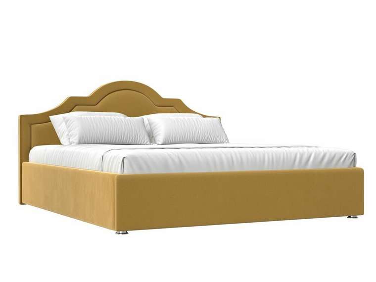Кровать Афина 180х200 желтого цвета с подъемным механизмом