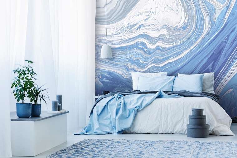 Фотообои Сolor сине-белого цвета