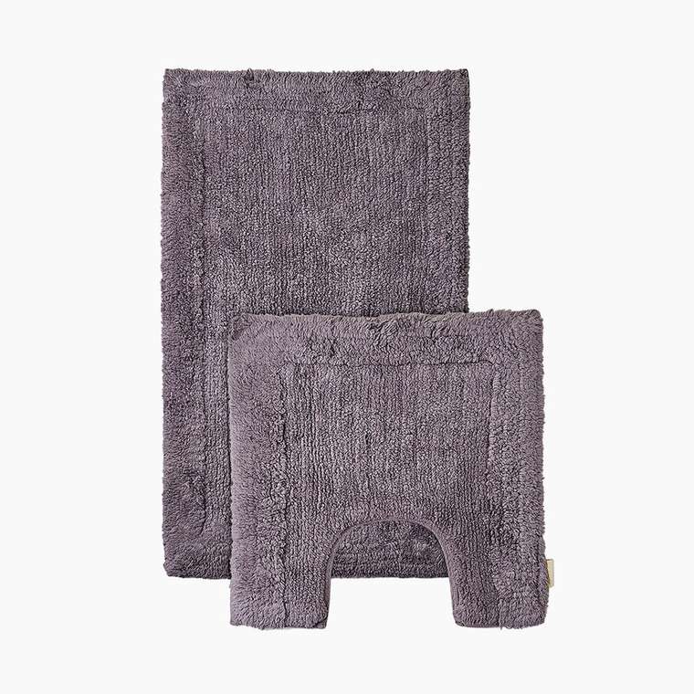 Набор из двух ковриков для ванной Luna темно-фиолетового цвета
