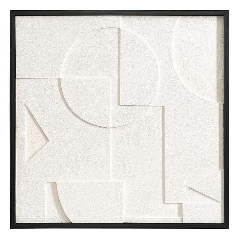 Панно декоративное Minimalism с эффектом 3d 60х60 бело-бежевого цвета