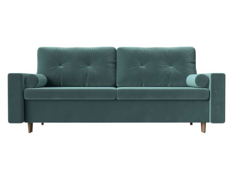 Прямой диван-кровать Белфаст темно-бирюзового цвета (тик-так)