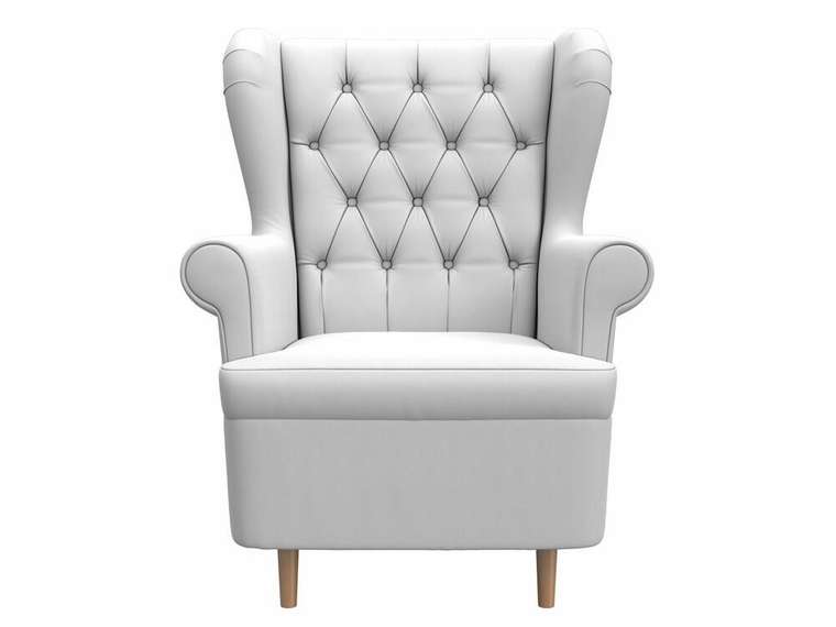 Кресло Торин Люкс белого цвета (экокожа)