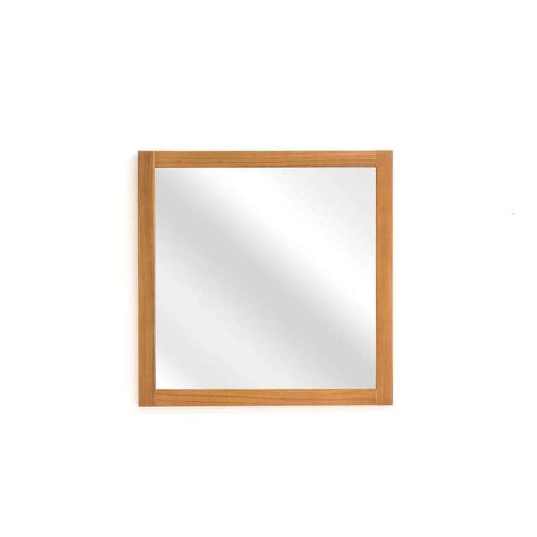 Зеркало квадратное для ванной комнаты бежевого цвета