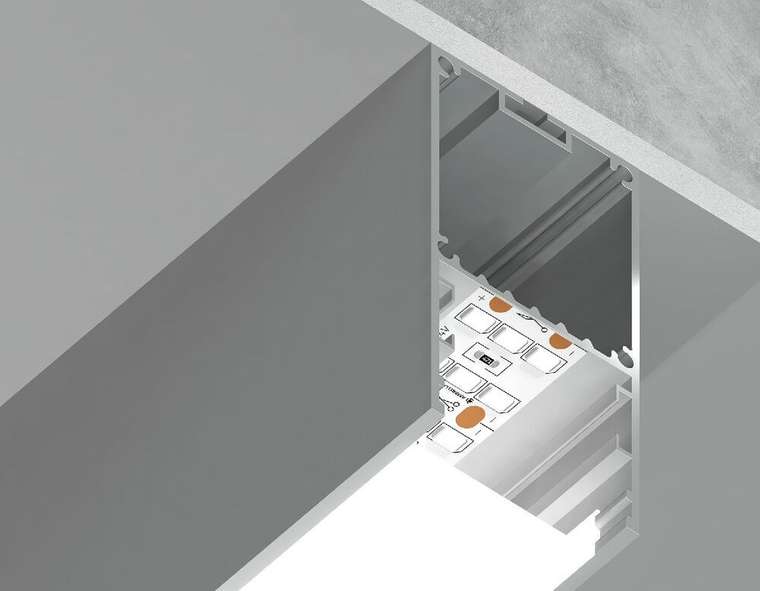 Профиль для ленты Profile System GP3000AL (алюминий, цвет серебро)