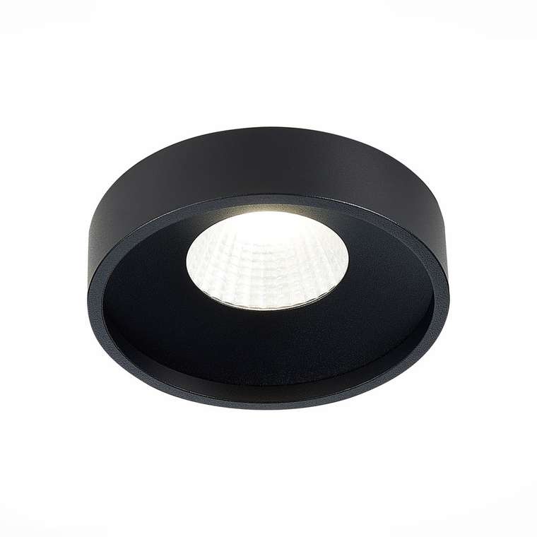 Встраиваемый светильник Round черного цвета