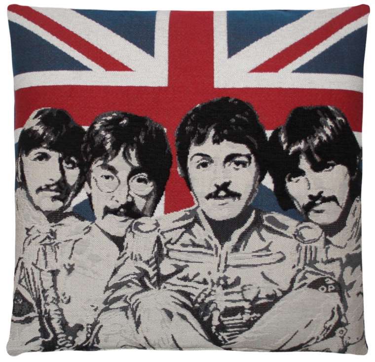 Подушка "the Beatles" (blue/red)