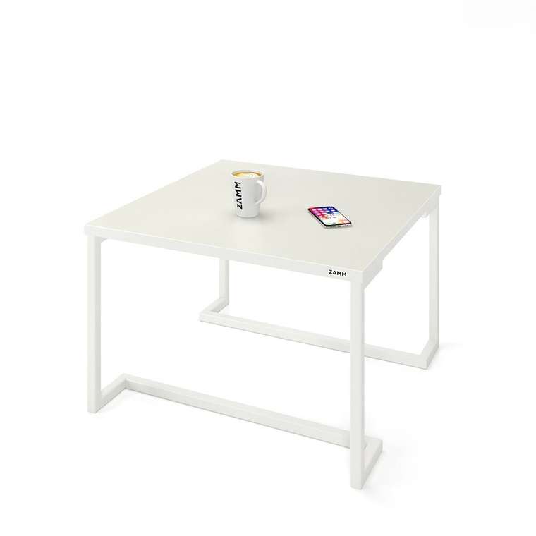 Журнальный стол Холо белого цвета