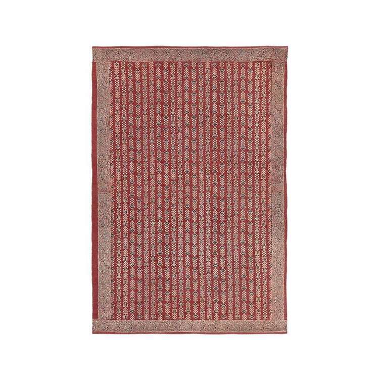 Ковер с вытертым эффектом из хлопка Balia 160x230 красного цвета