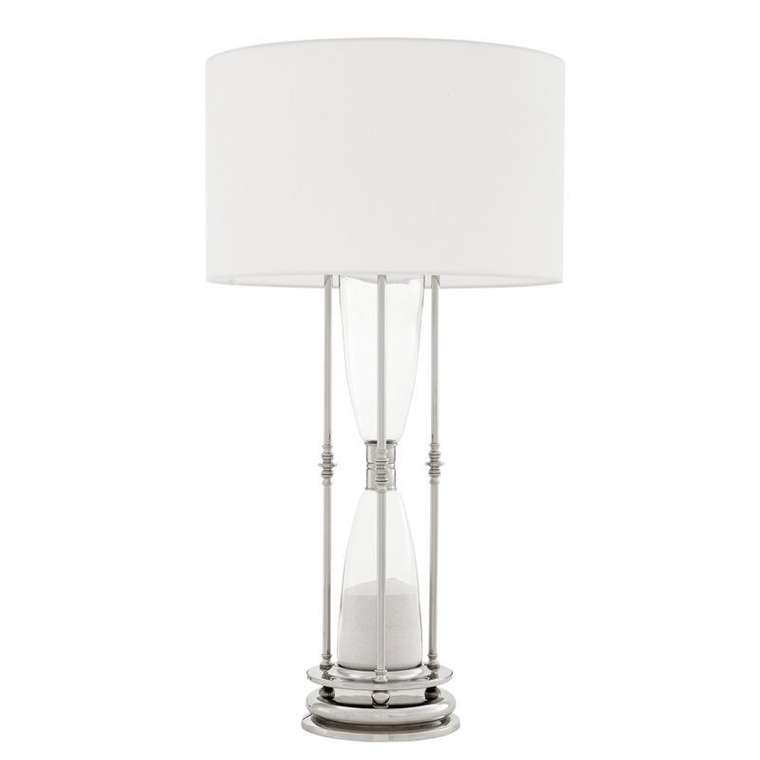 Настольная лампа Eichholtz Hourglass с белым абажуром