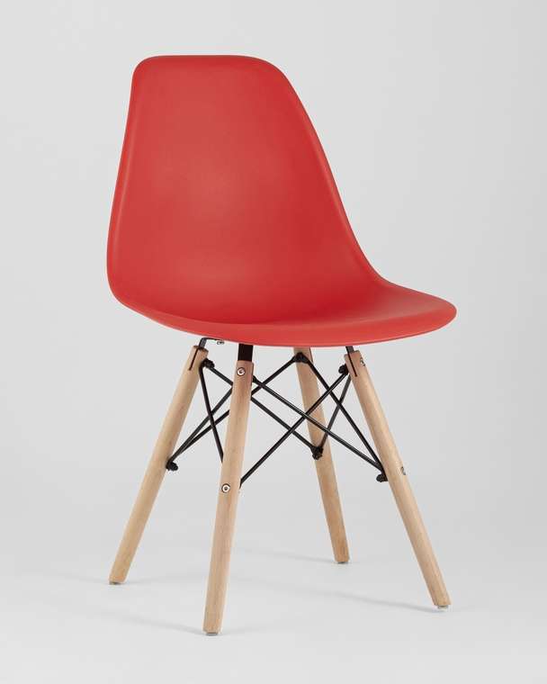 Стул Dsw Eames красного цвета