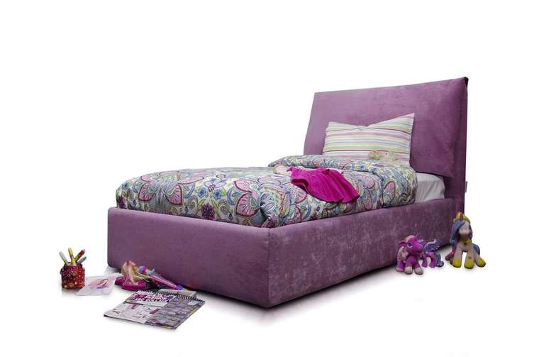 Кровать с подъемным механизмом Trendy 90х190 розового цвета