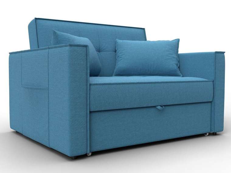 Диван-кровать Лига-104 М голубого цвета