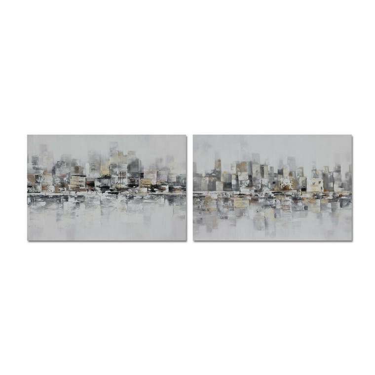 Картина 120 x 2,8 x 80 cm Абстракция Loft (2 штук)