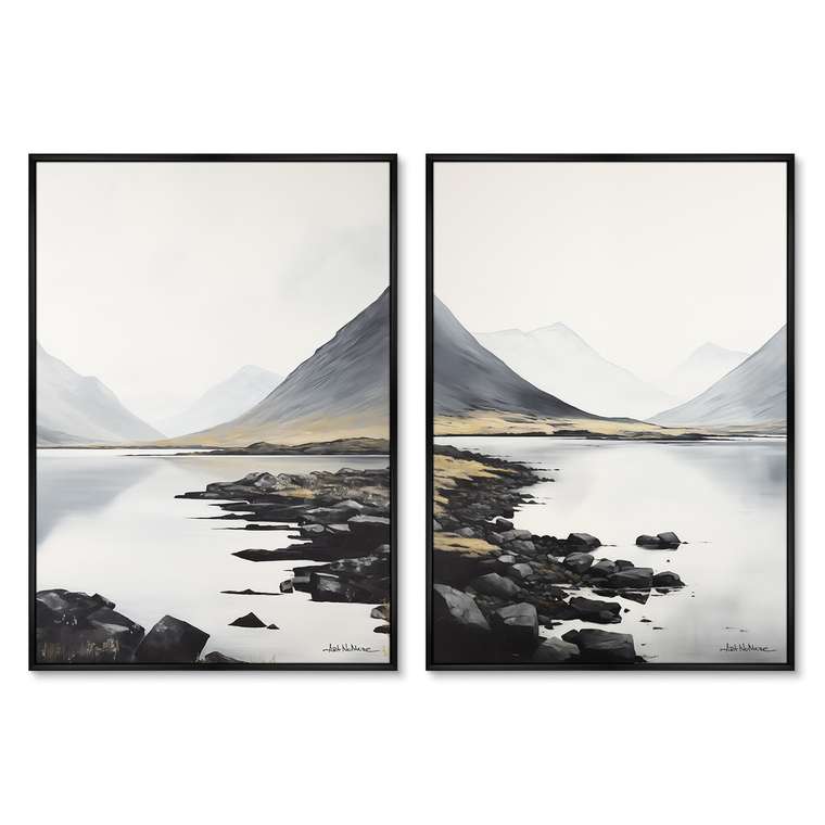 Набор из двух репродукций картин Landscape collection, Calmness, 2024г.
