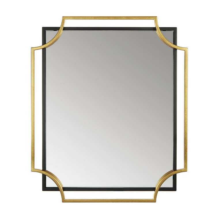Зеркало настенное Инсбрук в черно-золотой раме